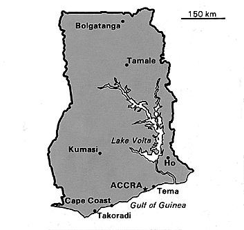 Simplified Map of Ghana